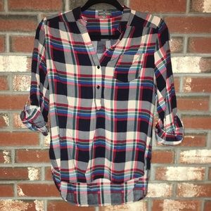Plaid Henley